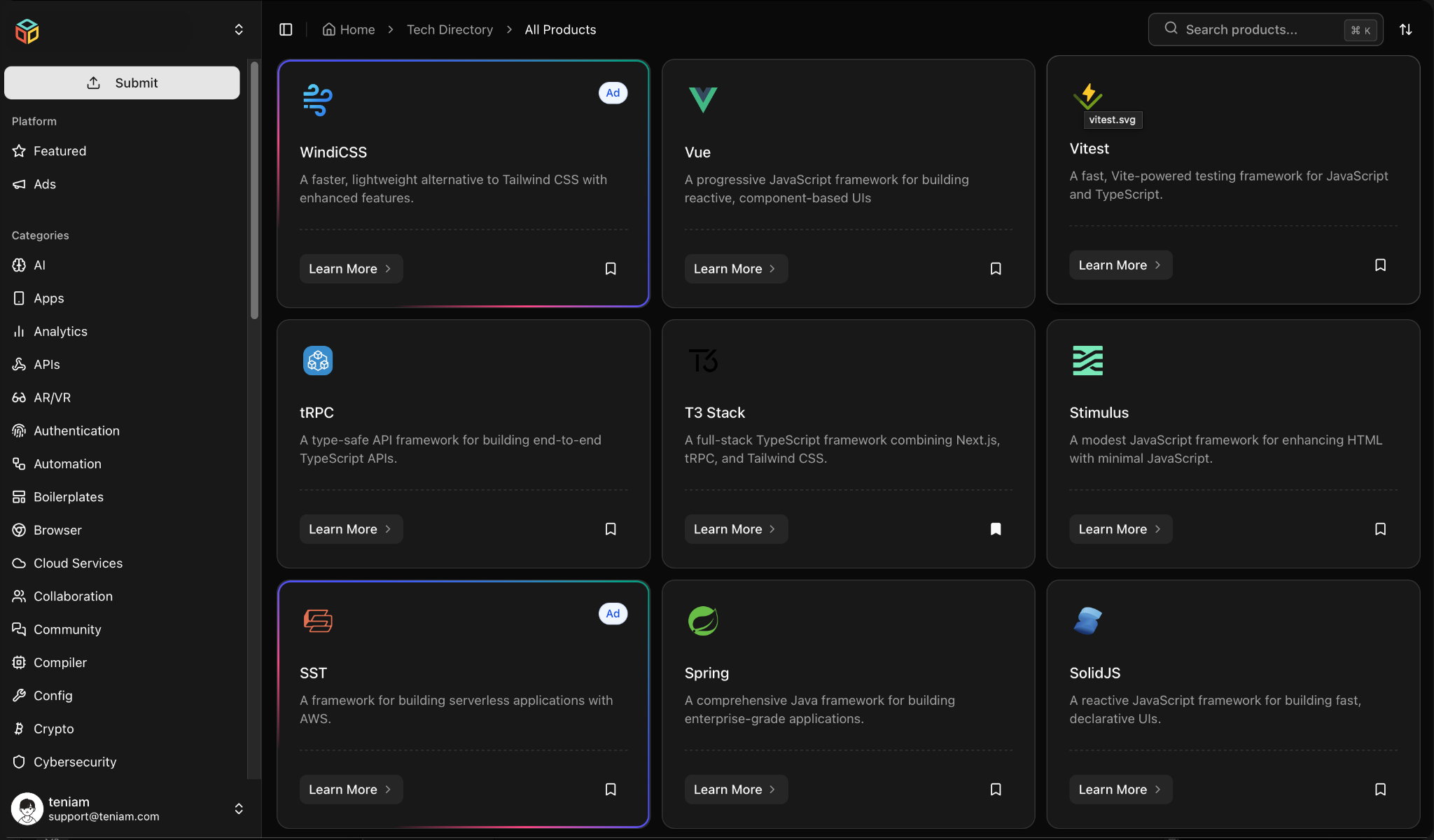 app screen
